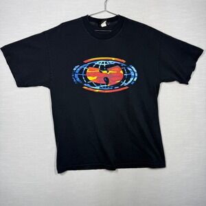 Vintage Wu Wear Shirt Men XL Black Camo Globe WUNYC36 Hip Hop Rap